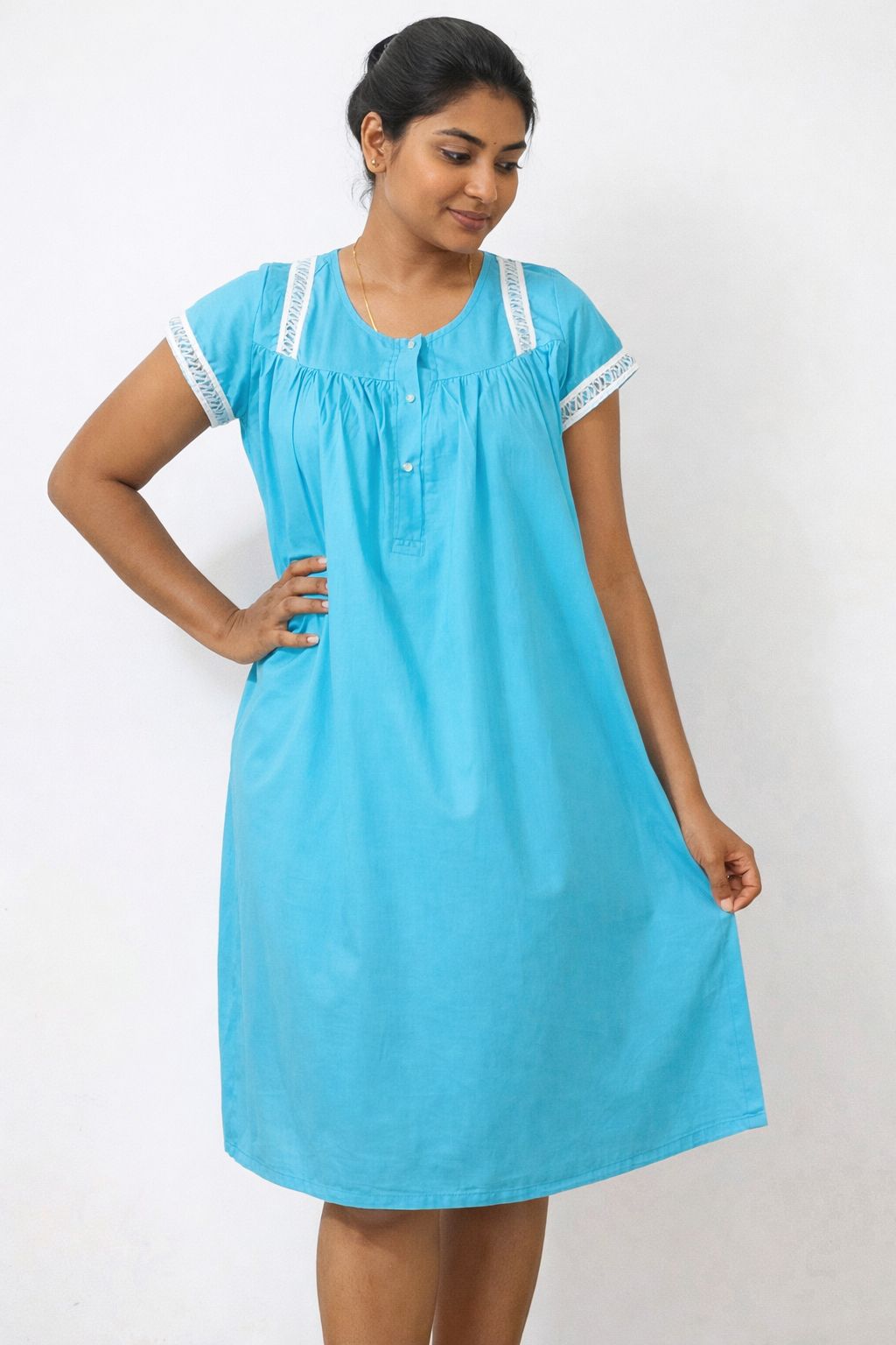 Nightdress with front opening – Design LBND012 (colors 3)