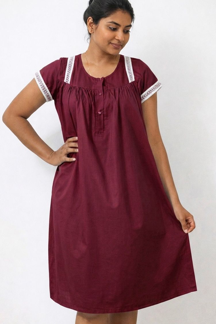 Nightdress with front opening – Design MND012 (colors 3)