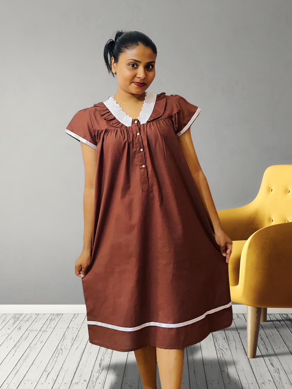 Coffee Brown Night Gown