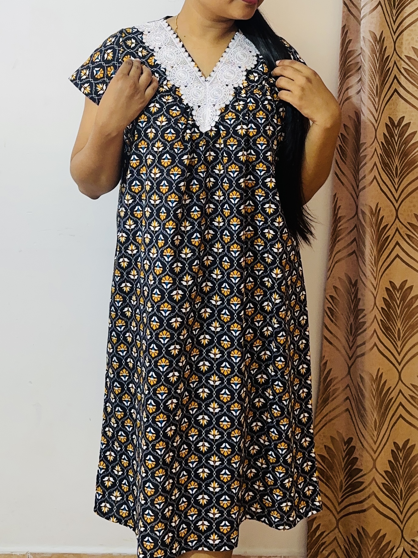 Full cotton nightdress DBWND011 (colors2)
