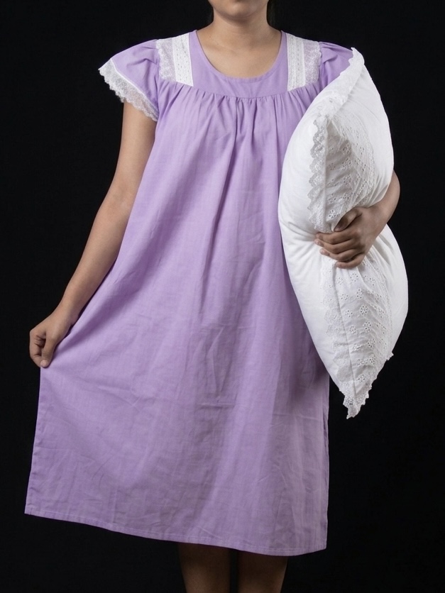 Nightdress with front opening – Design LPND013